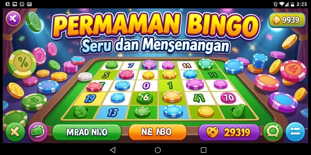 Tampilan gameplay Bingo yang seru dan interaktif dalam 9939.