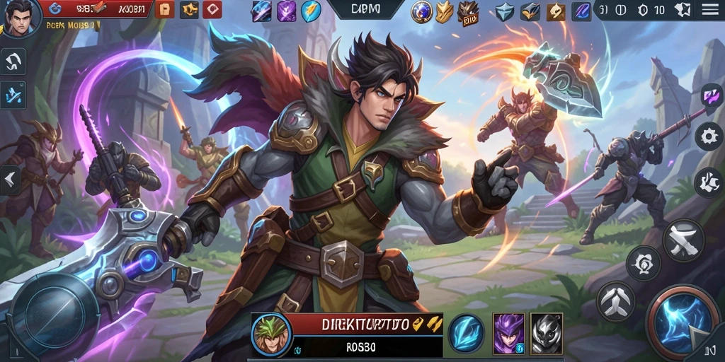 Tangkapan layar gameplay yang menunjukkan aksi pertarungan MOBA.