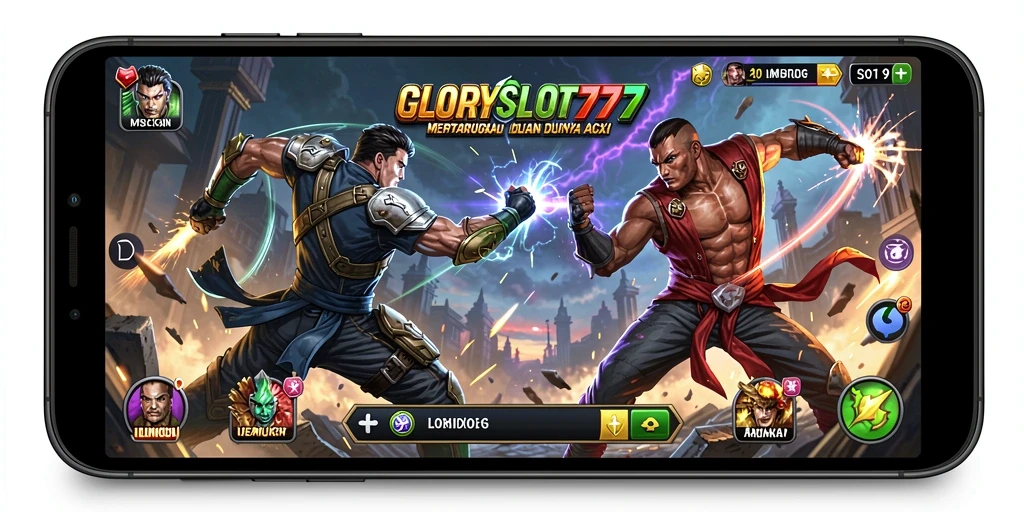 Tampilan gameplay menarik dari GLORYSLOT777 saat pertarungan berlangsung.