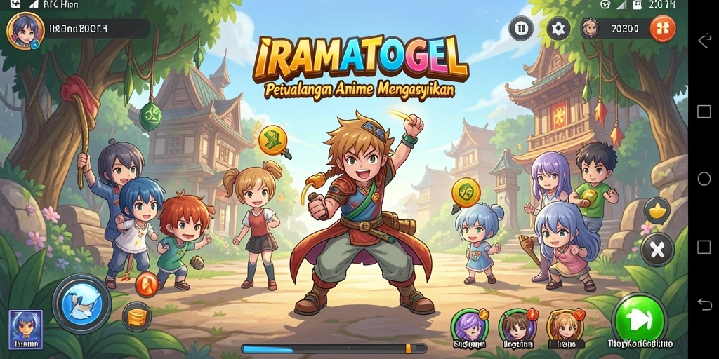 Tangkapan layar gameplay IRAMATOGEL dengan karakter Anime yang menarik.