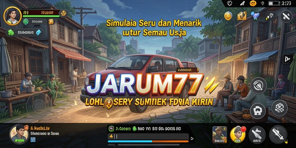 Screenshot menampilkan gameplay simulasi yang mendebarkan di JARUM77.