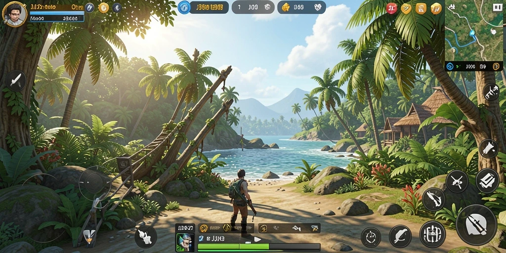 Tampilan gameplay JJ62 yang menakjubkan di dunia terbuka.