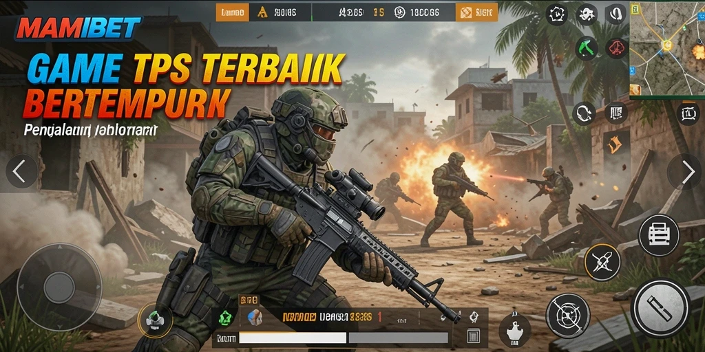 Tampilan menarik dari gameplay MAMIBET yang menampilkan pertempuran TPS.