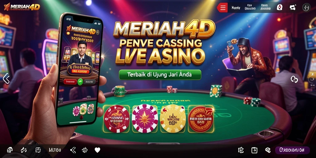 Screenshot gameplay MERIAH4D menampilkan dealer langsung yang menghibur.