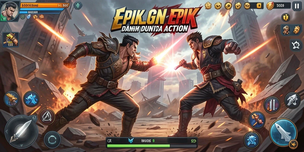 Tampilan gameplay N06 yang mendebarkan dan penuh aksi.