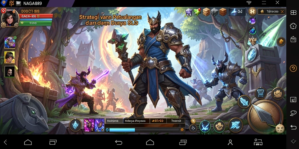 Screenshot NAGA889 menampilkan aksi strategis dalam permainan SLG.