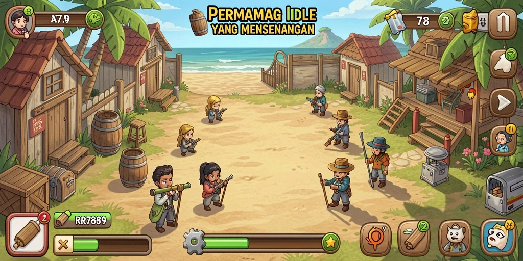 Tampilan gameplay RR789 yang memukau dalam genre Idle.