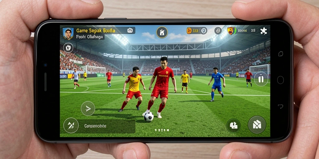 Tampilan gameplay mendebarkan dari T6 dengan aksi sepak bola yang intens.