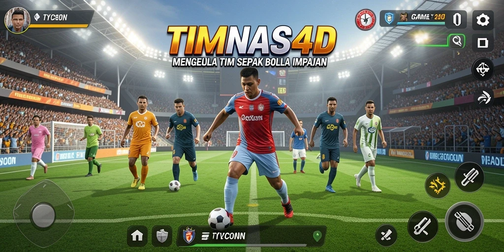 Tampilan menarik dari gameplay TIMNAS4D saat mengelola tim sepak bola.